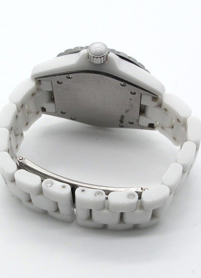 CHANEL Quartz Ladies J12 Wristwatch #H0968 in Stainless Steel and White  Ceramic - $8K VALUE w/ CoA!