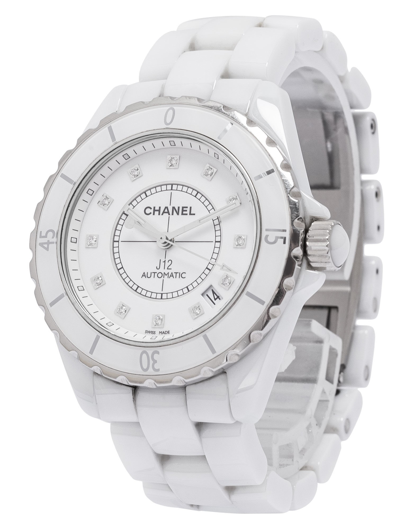 Chanel J12 H0968 Quartz White Ceramic Ladies Sports Watch Used