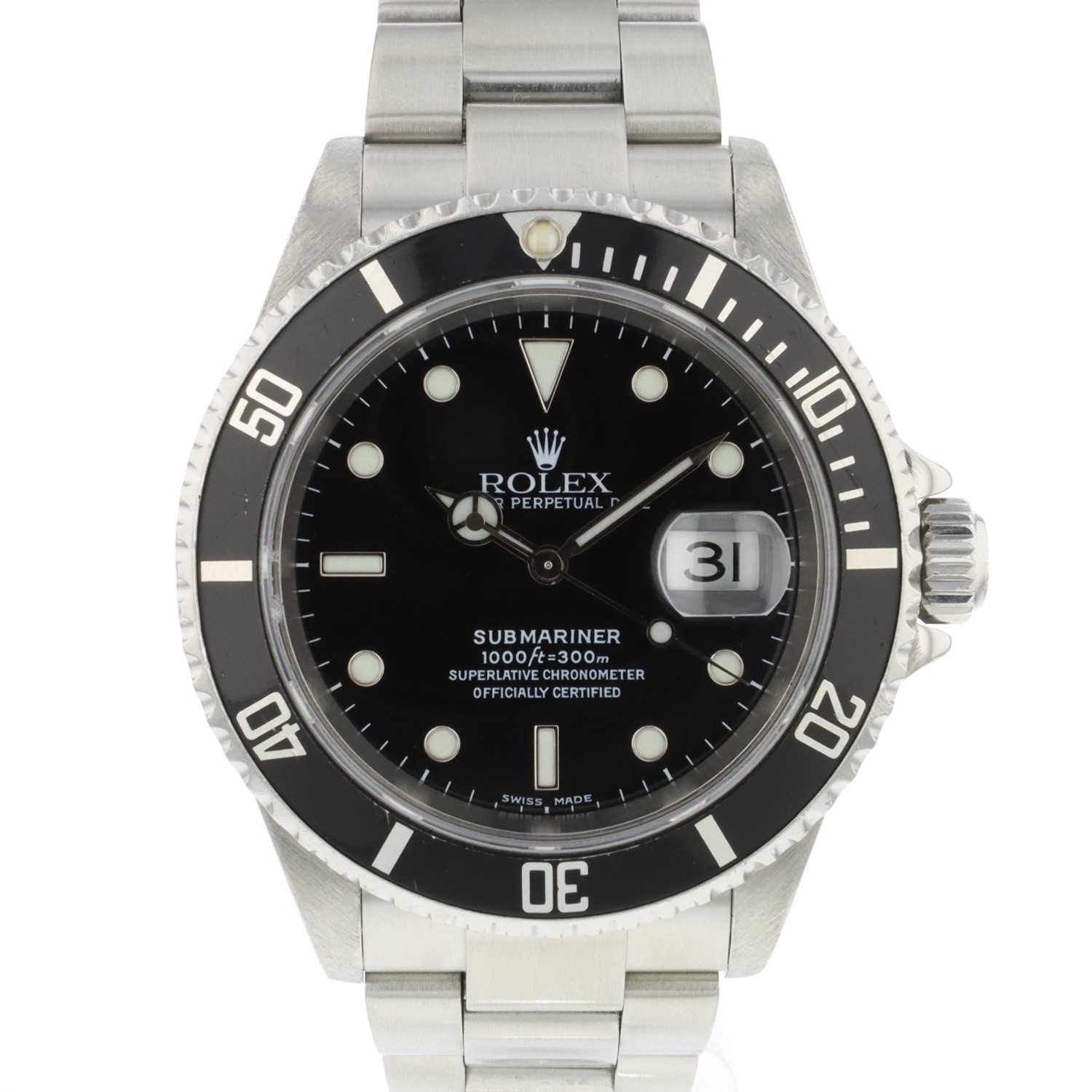 Rolex Submariner Black 16610 Stainless Steel Watch, Used, Mens | Bob's Watches