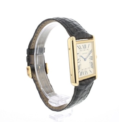 Cartier Tank Solo Large Yellow Gold Steel Mens Watch W5200004