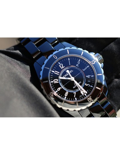 CHANEL J12 Black Ceramic Automatic Midsize Unisex Watch - H0685