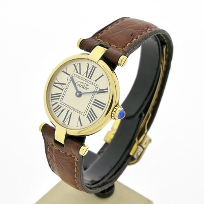 Cartier Must de Cartier Argent Plaque Oro Vendrome Quartz 24mm