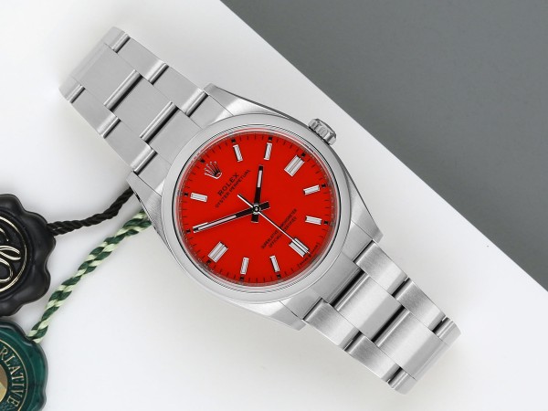 Rolex Oyster Perpetual 'Coral Red Dial' 126000 | Montro