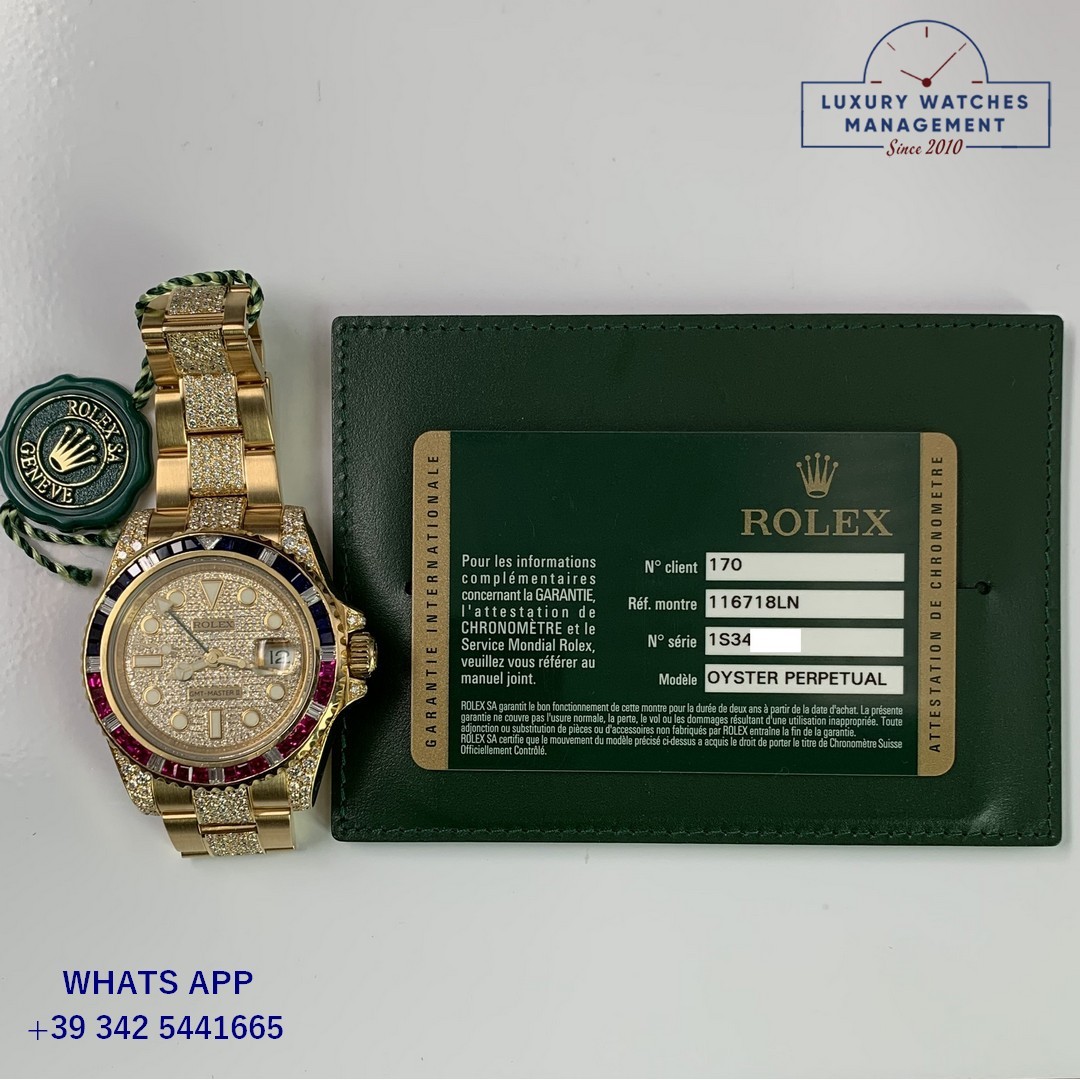 Rolex GMT Master II Yellow Gold Green Dial 116718LN - Van Wonderen Watches