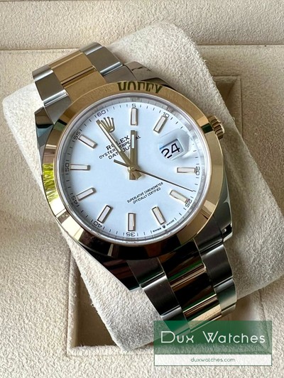 2022 Rolex Datejust 41 Yellow Gold Oystersteel Silver Dial (126303