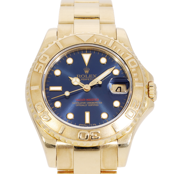 Rolex Yacht Master 68628 Blue Dial 18K Yellow Gold Watch