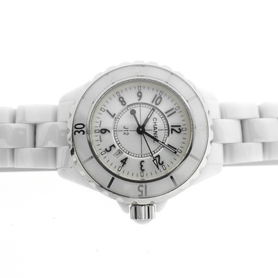 Chanel Women's H0968 J12 White Ceramic Bracelet Watch :  Clothing, Shoes & Jewelry